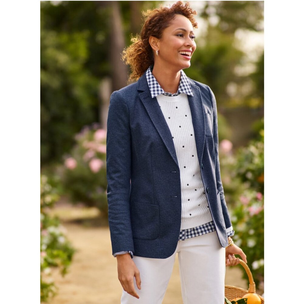 Talbots Lined Knit Blazer size 6